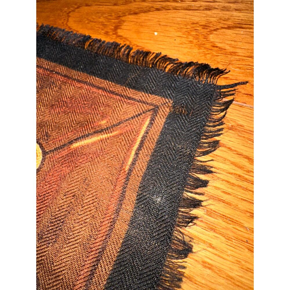 Ralph Lauren equestrian wool Silk horse Scarf Black Red 50x50” large READ - Picture 11 of 16